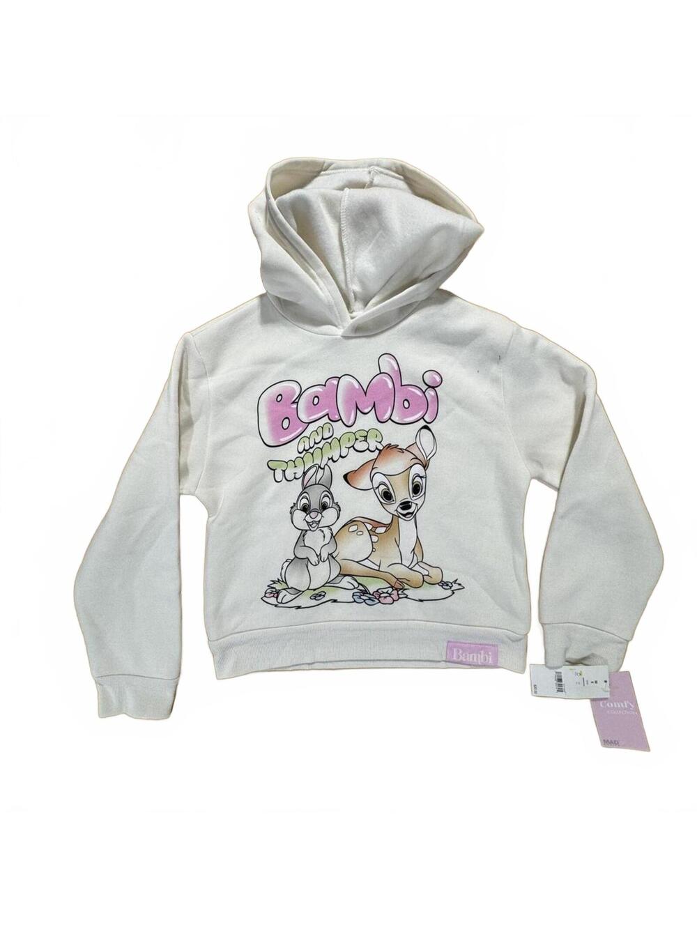 Disney Bambi Kids Cream Hoodie Sweatshirt